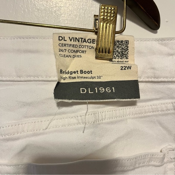 DL1961 Bridget boot high rise instasculpt 32” womens jeans white NWT - Picture 9 of 12